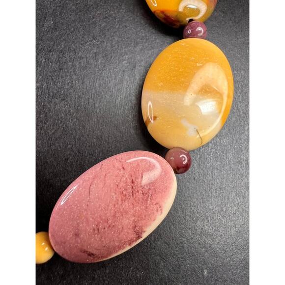 NEW Mookaite Jasper 24 inch necklace with sterling silver clasp - Picture 7 of 12